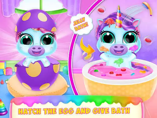 Play Unicorn Baby Pet Care as an online game Unicorn Baby Pet Care with UptoPlay