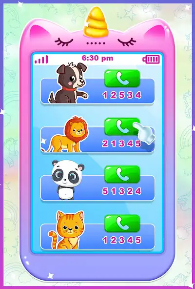 Play Unicorn baby phone for toddler as an online game Unicorn baby phone for toddler with UptoPlay