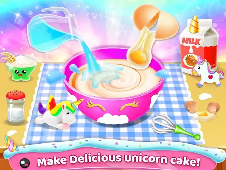 Play Unicorn Cake Baking Games as an online game Unicorn Cake Baking Games with UptoPlay