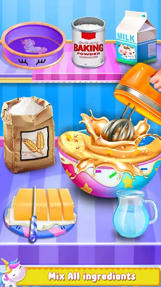 Play Unicorn Cake Maker-Bakery Game as an online game Unicorn Cake Maker-Bakery Game with UptoPlay