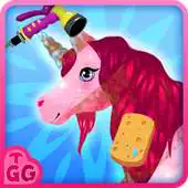 Free play online Unicorn Care  Wash Salon APK