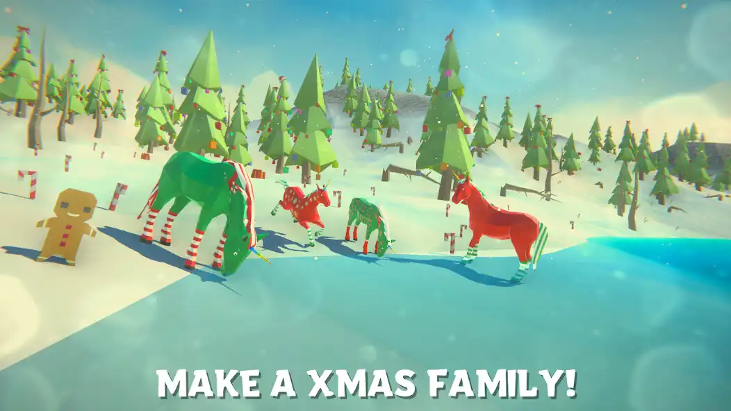 Play Unicorn Christmas Simulator as an online game Unicorn Christmas Simulator with UptoPlay