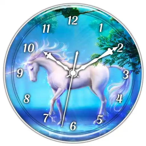 Free play online Unicorn Clock Live Wallpaper APK