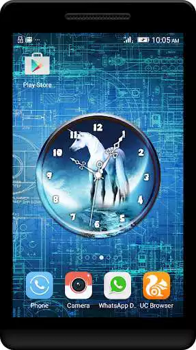 Play APK Unicorn Clock Live Wallpaper  and enjoy Unicorn Clock Live Wallpaper with UptoPlay losiento.theme.clock.unicorn