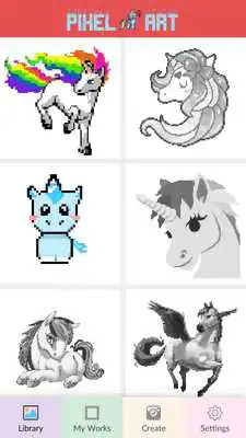 Play Unicorn Color By Number