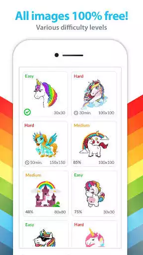 Play Unicorn Coloring Book - Color By Number