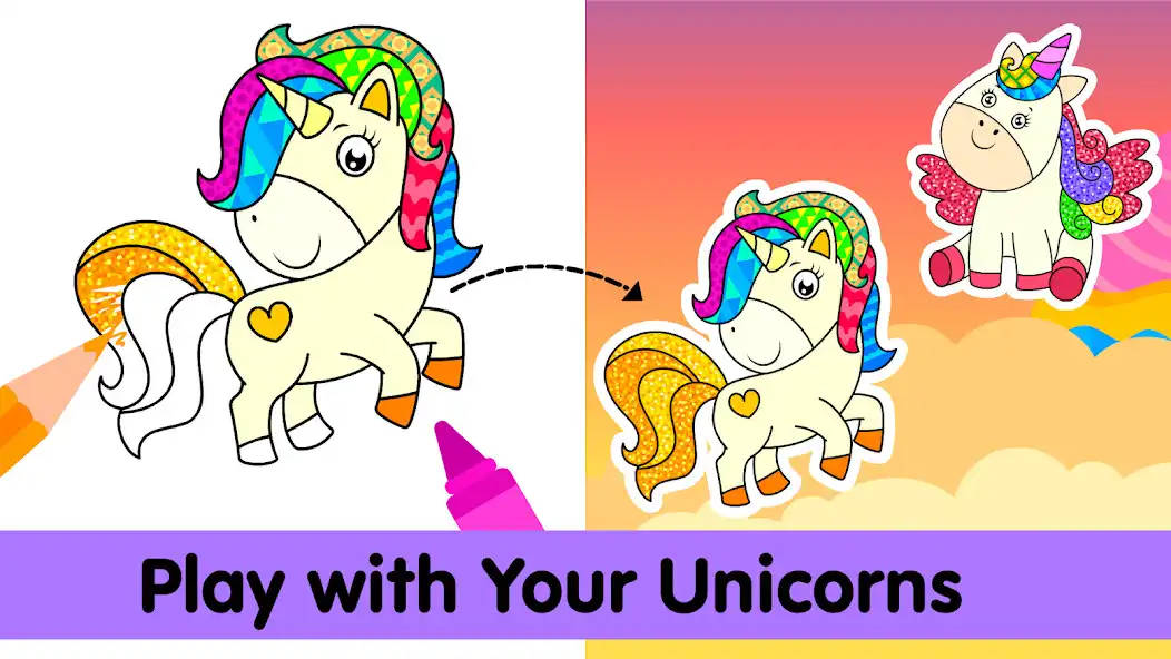 Play Unicorn Coloring Book  Games  and enjoy Unicorn Coloring Book  Games with UptoPlay