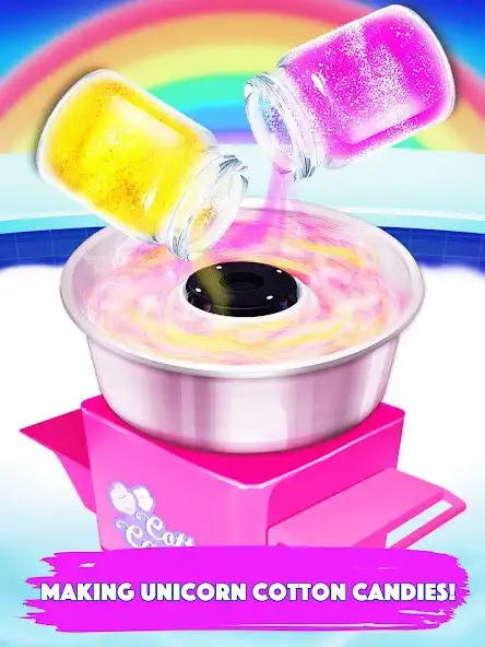 Play Unicorn Cotton Candy - Cooking Games for Girls as an online game Unicorn Cotton Candy - Cooking Games for Girls with UptoPlay