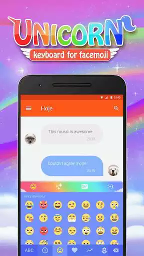 Play Unicorn Emoji Keyboard Theme