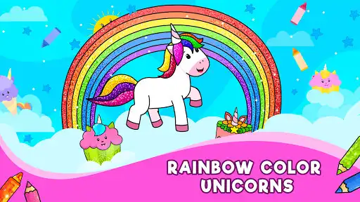 Play Unicorn Glitter Coloring Book  and enjoy Unicorn Glitter Coloring Book with UptoPlay