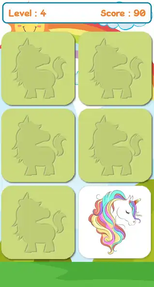 Play Unicorn Memory Game For Kids as an online game Unicorn Memory Game For Kids with UptoPlay