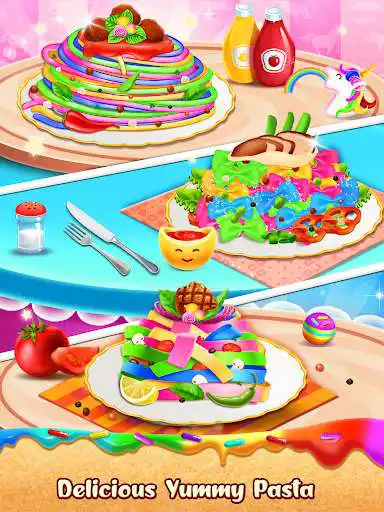 Play Unicorn Pasta Cooking Game as an online game Unicorn Pasta Cooking Game with UptoPlay