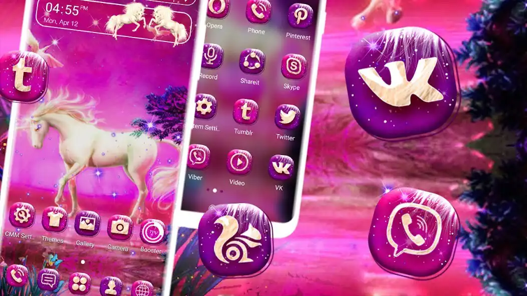 Play Unicorn Pink Forest Launcher T  and enjoy Unicorn Pink Forest Launcher T with UptoPlay