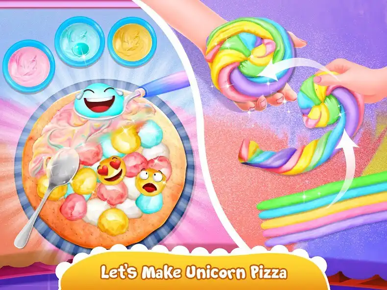 Play Unicorn Pizza - Rainbow Pizza  Chocolate Pizza as an online game Unicorn Pizza - Rainbow Pizza  Chocolate Pizza with UptoPlay