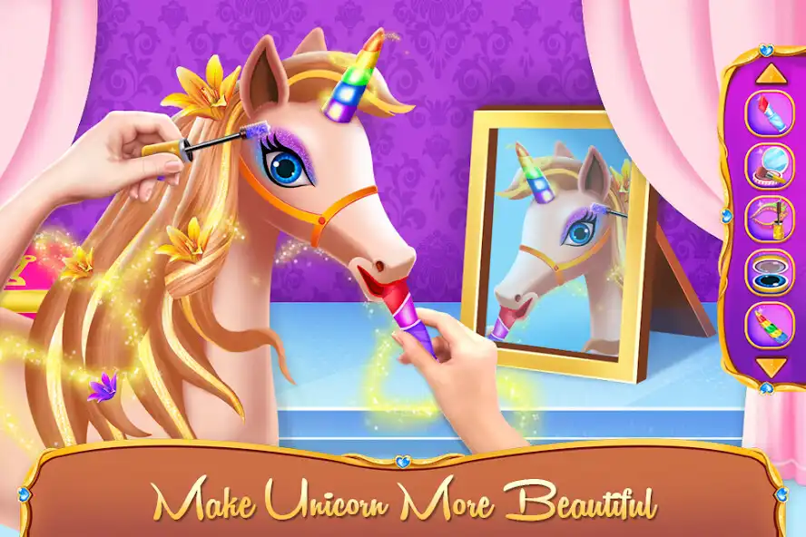 Play Unicorn Pony Horse Care Game as an online game Unicorn Pony Horse Care Game with UptoPlay