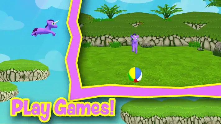 Play Unicorn Pony Pet Care