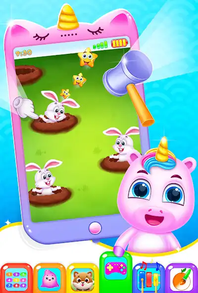 Play Unicorn preschool baby phone as an online game Unicorn preschool baby phone with UptoPlay
