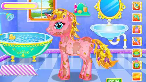 Play Unicorn Princess Makeover and Dress up-Girl Games as an online game Unicorn Princess Makeover and Dress up-Girl Games with UptoPlay