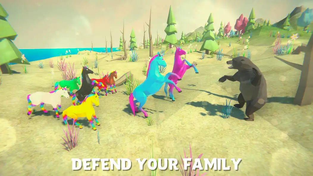 Play Unicorn Simulator Family as an online game Unicorn Simulator Family with UptoPlay