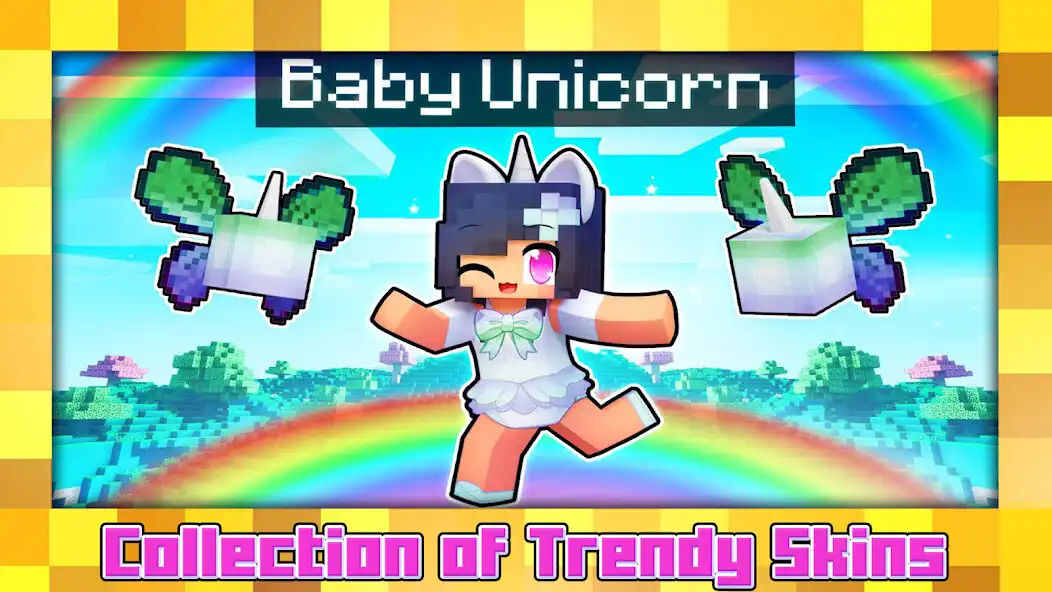 Play Unicorn skins - rainbow pack as an online game Unicorn skins - rainbow pack with UptoPlay