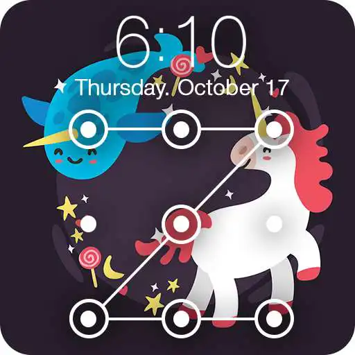 Run free android online Unicorn Space Art Vector Cute AppLock APK