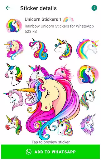 Play Unicorn stickers for WhatsApp  and enjoy Unicorn stickers for WhatsApp with UptoPlay