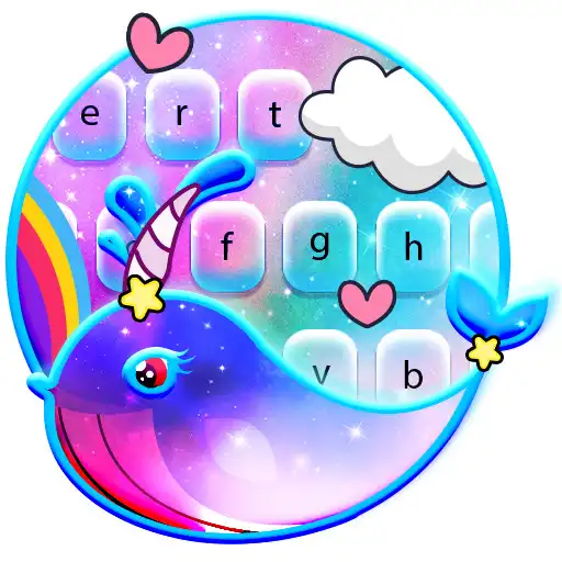 Play Unicorn Whales - Keyboard Theme APK