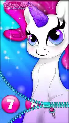 Play Unicorn Zipper Lock Screen Wallpaper