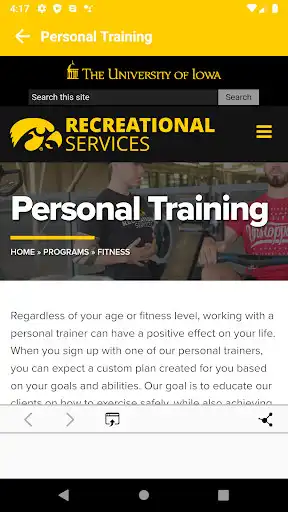 Play University of Iowa Rec Serv as an online game University of Iowa Rec Serv with UptoPlay