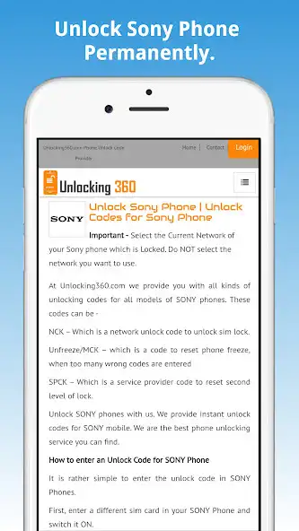 Play Unlock SONY Phone - All Models  and enjoy Unlock SONY Phone - All Models with UptoPlay