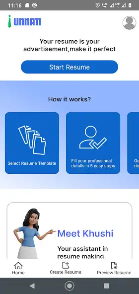 Play Unnati Careers Resume Builder as an online game Unnati Careers Resume Builder with UptoPlay