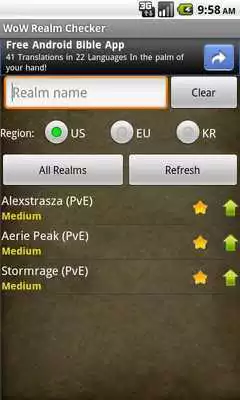 Play Unofficial WoW Realm Checker
