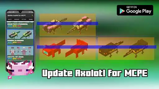 Play Update Axolotl for MCPE  and enjoy Update Axolotl for MCPE with UptoPlay