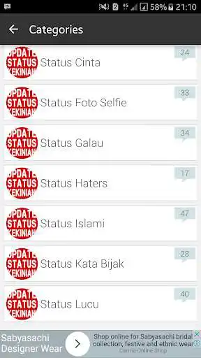 Play Update Status Keren Kekinian