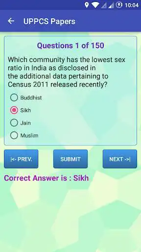 Play UPPCS Solved Prelim Papers for 2018 as an online game UPPCS Solved Prelim Papers for 2018 with UptoPlay