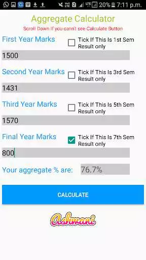 Play Uptu Aktu Percentage Calculator