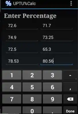 Play UPTU Percentage Calculator
