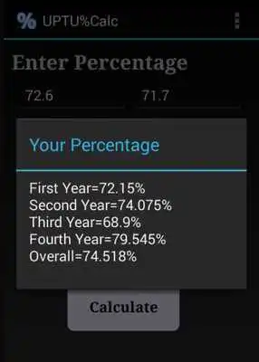 Play UPTU Percentage Calculator