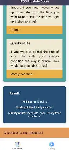 Play Urology IPSS Prostate Score: BPH Symptoms Score as an online game Urology IPSS Prostate Score: BPH Symptoms Score with UptoPlay