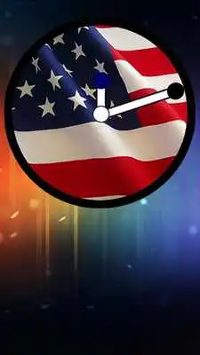 Play USA Flag Clock Widget
