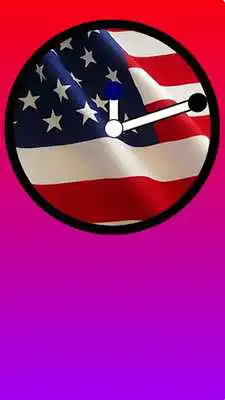 Play USA Flag Clock Widget