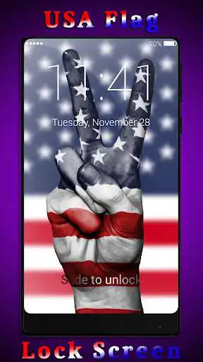 Play USA Flag Lock Screen as an online game USA Flag Lock Screen with UptoPlay