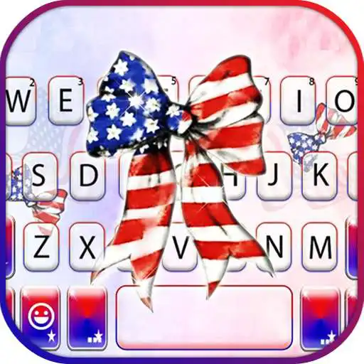 Play Usa Flag Ribbon Keyboard Theme APK