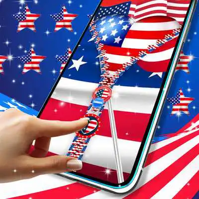 Play USA flag zipper