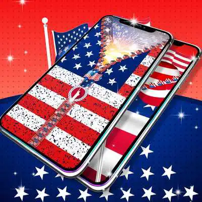 Play USA flag zipper