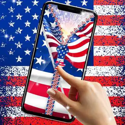 Play USA flag zipper