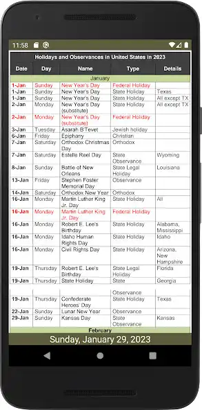 Play USA Holiday Calendar 2023 as an online game USA Holiday Calendar 2023 with UptoPlay
