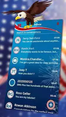 Play USA Independence Day SMS Plus