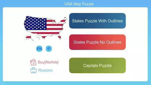 Play USA Map Puzzle Game  and enjoy USA Map Puzzle Game with UptoPlay
