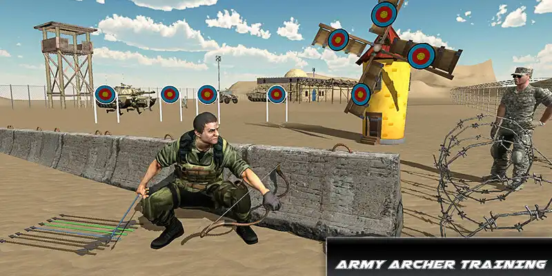 Play US Army Archery Shooter 2019 - Modern Archer 3D as an online game US Army Archery Shooter 2019 - Modern Archer 3D with UptoPlay